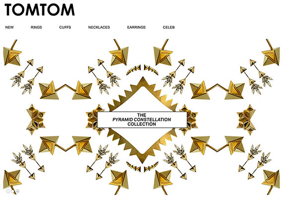 E-commerce design and development project with L.A based jewelry designer Tom Tom Jewelry.
